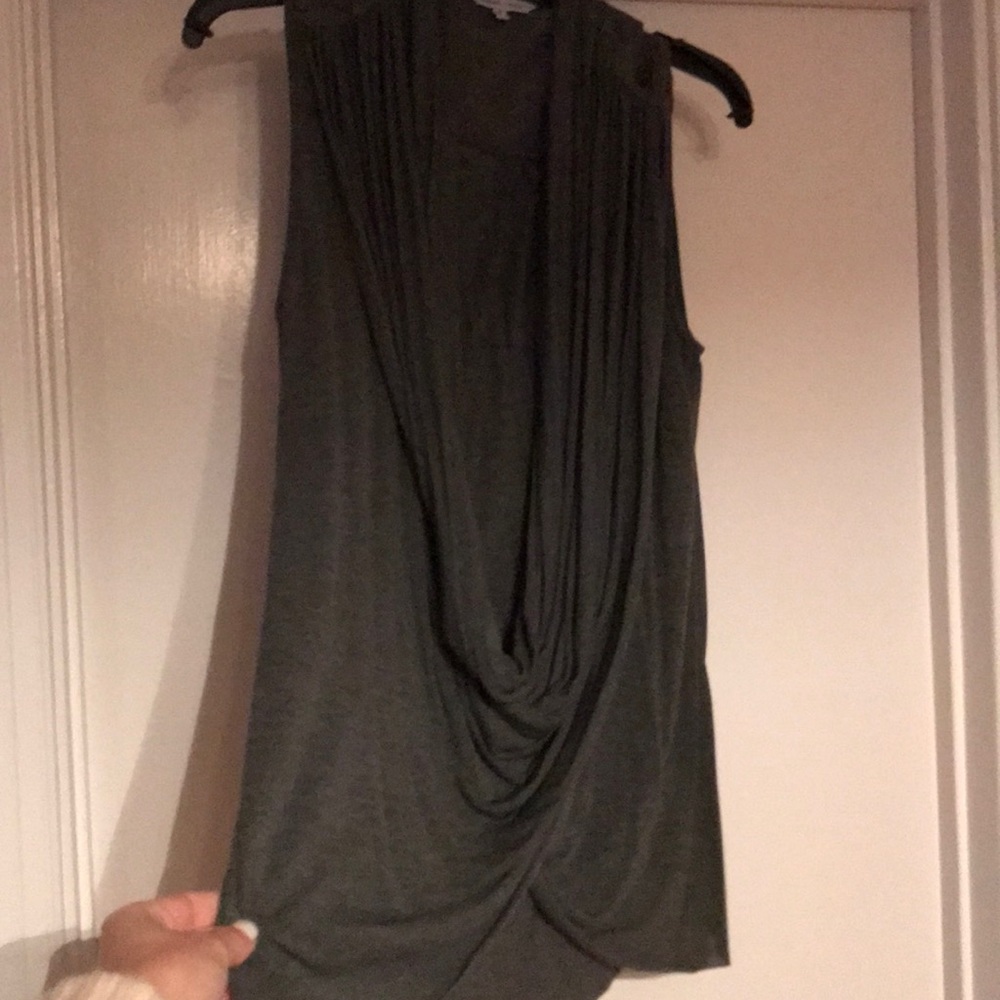 Draped sleeveless blouse